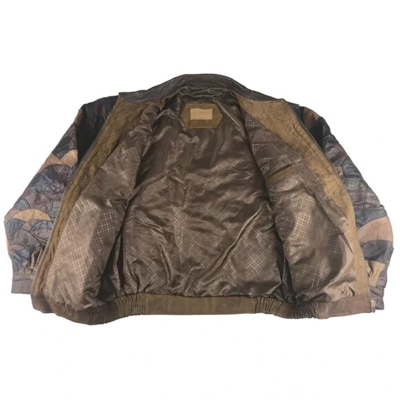 Asorcueros Mens Multicolor Collared Long Sleeve Pockets Full Zip Jacket Size M - Picture 6 of 10